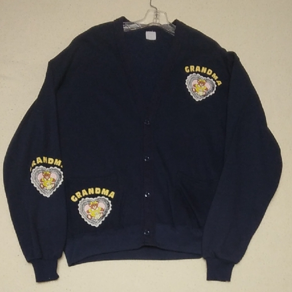 Vintage Russell Grandma Cardigan Sweater XL  Made In USA